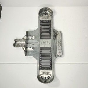 The Brannock Device NY VTG Shoe Sizer Width Arch Foot Measurement Tool Womens